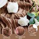 Wokceer Cheesecloth Table Runner 3Pack 10FT Brown Boho Gauze Fall Thanksgiving Cheese Cloth Table Runner for Party Long Rustic Sheer Table Runners for Baby Bridal Shower Wedding Easter Table Decor