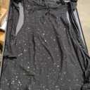 Women's Sexy Square Neck Bell Sleeve Ruched A Line Mini Dress Party Club Short Dress, Size: S