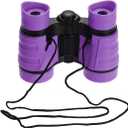 uxcell Binoculars 4X30 Compact Foldable Binoculars Shock Proof Purple with Neck Strap for Bird Watching Hiking Camping