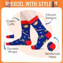 HAPPYPOP Appreciation Coach Gifts - Socks for Baseball Soccer Basketball Softball Coach (Blue)