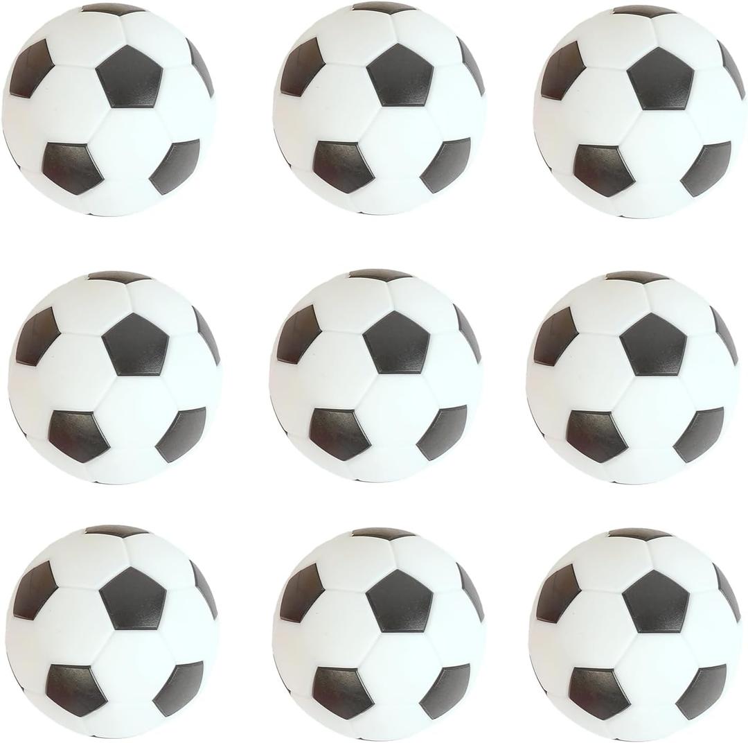 Pack of 9 Foosball Balls Mini Soccer Balls - Small Soccer Ball Replacements for Foosball Table Fun Home Recreation