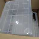 IRIS USA File Box WeatherPro Organizer Plastic for Letter/Legal, Water Resistant Document, Durable Lid, Seal w/Secure Latching Buckles, Stackable, Nestable, Clear 32 Qt. 1 Pack