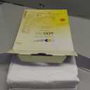 Cal King Fitted Sheet White, 100% Cotton 400 Thread Count Sateen, Deep Pocket, Fitted Sheet Only (California King, White)