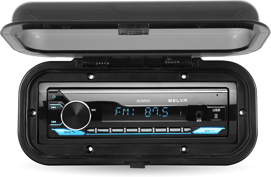 Belva BMRC1B Flip-Up Black Water-Resistant Marine Radio Cover/Radio Splash Guard