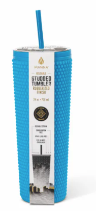 Manna Studded Tumbler 24oz Blue 