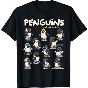 Penguin Penguins Animals of The World Penguin Lovers T-Shirt,Small