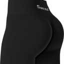 Sunzel Butt Scrunch Seamless Shorts, Womens 5 Inch Workout Shorts High Waist Stretch Booty Short for Gym/Yoga/Running/Biking (Large)