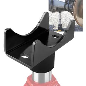 Bottle Jack Axle Adapter Lifting Saddle Cradle for 2" 3" 4" Round & 2" Square Axle Tube, Fits 1.5" Jack Platform, 17000lbs Heavy Duty Alloy Steel Jack Saddle for RV Trailer Truck Camper Garage Farm