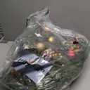 Christmas Garland 9ft with 50 Led, Gold & Red Ball Berries Battery Control, Christmas Decor with Light Timer for Mantle Staircase Indoor and Outdoor