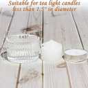 Lanttu Clear Tealight Candle Holder Set of 12, Small Votive Candle Holders for Wedding, Glass Tea Light Candles Holder for Party&Home Decor, Table Centerpiece (2''Dia*1.4''H)