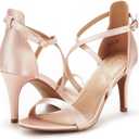 DREAM PAIRS Women's DOLCE Fashion Stilettos Open Toe Pump Heel Sandals (7 Wide)