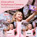 Digital Camera, FHD 4K Digital Point and Shoot Camera with 16X Zoom Anti Shake, 48MP Compact Small Camera with 32GB Card for Boys Girls Kids Fuchsia Purple