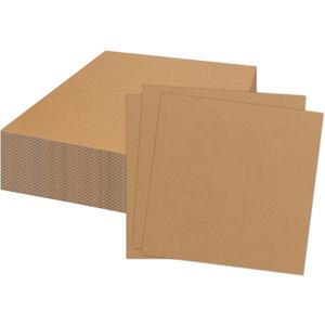 RLAVBL 50 Pack 12x12 Corrugated Cardboard Sheets, Flat Cardboard Inserts for Shipping, Mailing, Packing, DIY Crafts