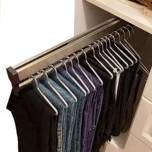 Closet Clothes Hanger Rail,Pull-Out Closet Rod 30-60cm,Wardrobe Clothing Rail,Closet Organizer Rack for Pants and Coat (500MM/19.7INCH)