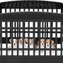 IRIS USA 24" 4-Panel Puppy Playpen, 35 x 35 x 24, Dog Playpen, Dog Play Pen Indoors, Pet Fence, Small Pets, Black