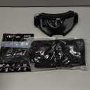 Adult ATV Dirt Bike Helmet with Goggles Gloves & Mask Quick Release Buckle Adjustable Sun Visor Motorcycle Adult Helmet Off-Road Motocross Downhill Moped MX for Unisex-Adult (Large, Matte Black)