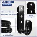 Zonon 25 Pcs J Hooks for Cable Management Hanging Cable Support J Hooks (1-5/16 Inch)