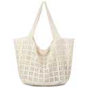 hatisan Crochet Bags for Women - Large Tote Aesthetic Handbag Shoulder Hippie Knit Bag