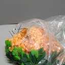 12 Pack Orange Wisteria Hanging Flowers Garland with Lights, 3.44 Feet Artificial Flower Vines, Fake Wisteria, Artificial Vines Hanging Garland for Backdrop Outdoor Patio Garden Decor