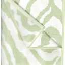 Great Bay Home 100% Cotton Oversized Beach Towel - 36" x 68" Pool Towels - Absorbent, Quick Dry, Ultra-Soft Large Towel (Sage Green/Light Sage Green Zebra Stripe)