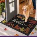 DEXI Fall Front Door Mat Outside Entrance, 24x36 Maple Leaves