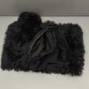 Reafort Luxury Faux Fur Body Pillow Cover 21" x 54", Long Hair PV Plush Body Pillow Case with Hidden Zipper Closure, Ultra Soft Fluffy Decorative Long Pillow Cover (Black, Body)