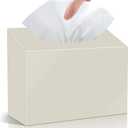 Acrylic Hand Towel Box Cover Compatible with Kleenex Disposable Hand Towels Wall-Mounted Paper Towel Dispenser Suitable for Tabletop, Bathroom, Car, and Office Use (Beige) (Normal)