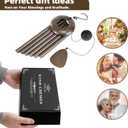 Wind-Chimes-Outdoor-Deep-Tone, Large Soothing Melodic Tones Windchimes, Wind Chimes for Outside, Memorial Wind Chime Best Gift for Mom Women Grandma Neighbors(32" Brown Coated Aluminum)