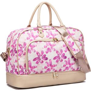 Travel Duffle Weekender Bag for Women - 45L, Durable Canvas, Dirty and Water Resistant, with Shoe Compartment & Multiple Pockets, Perfect Gifts for Women by JOFLY
