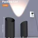 Abovizo 2 Pack Uplighting Indoor, LED Floor Can Lights with Remote and Timer, 3 Color Temps Dimmable Spotlight for Corner Sofa Plant Home Accent Lighting, 5.9 FT Plug Cord & Foot Switch, Black