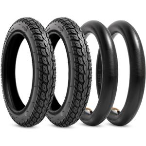 14 E-Bike Tire Heavy-Duty 14 x 2.125 Tire and Tube Sets 57-254 Electric Scooter Tire Tube with Angled Valve Stem 14 Inch Tire for Replacement Electric Scooters and E-Bike Tires 1 Sets
