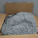 Super Area Rugs Ultra Soft & Fluffy Faux Sheepskin Rug, Gray 8 x 10 Feet Carpet for Bedroom Living Room