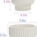 Puoyik 1 Piece Set of Flower Pots , Ceramic Flower Pots with Drainage Holes, Indoor and Outdoor Plant Flower Planter  White)