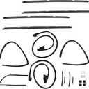 munirater 17PCS Door Tailgate Weatherstripping Seal Kit Replacement for 1978-1987 El Camino Caballero Pickup 2-Door