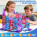 Magnet Toy for Toddlers 1-3, Toddler Magnet Building Blocks Tiles Toys for Kids Ages 1-3 4-8, Preschool Learning Sensory Educational Gifts Toys for Boys and Girls 3+ Year Old