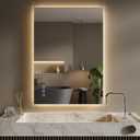 24"X36" LED Bathroom Mirror with Lights,Anti-Fog, Dimmable, Backlit,CRI>90, Lighted Bathroom Vanity Mirror for Wall, Shatter-Proof Tempered Glass, Memory Function, 3 Colors Lighted Mirror for Bathroom