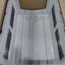 SportPet Designs Plastic Kennels Rolling Plastic Airline Approved Wire Door Travel Dog Crate, XXX-Large, Gray