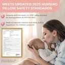 Nursing Pillow – Breastfeeding Pillows with Security Fence for Enhanced Support & Comfort – Removable Cotton Cover, Adjustable Waist Strap, Newborn Essentials Must Haves Baby Registry Search