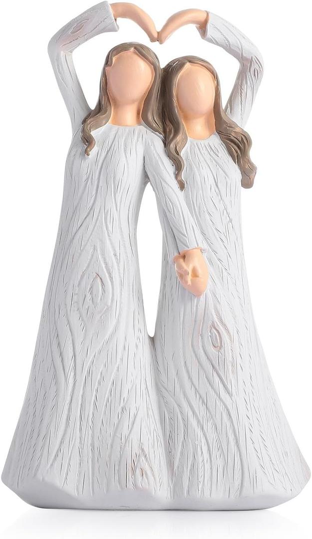 Sister Figurines Friendship Figure Gifts for Bestie, Hand Painted Figurine for Sister and Friends, Birthday Gifts from Sister and Bestie Friends