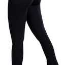 Sunzel High Waist Mini Flared Leggings for Women, Tummy Control Casual Flare Yoga Pants for Yoga Workout Gym 28" Black XL