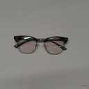 Blue Light Blocking Glasses Vintage Half Frame UV Clear Lens Anti Eyestrain Computer Gaming Glasses for Women Men (A01-matte Black Silver Frame)