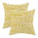 CXMEIFLY Mustard Yellow Cream Polka Dot Pillow Covers 18x18 Inch Set of 2 Boho Outdoor Decor Throw Pillows for Couch Modern Design Watercolor Aesthetic Decorative Cushion Cases for Home Decorations