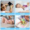 Janmercy 16 Pcs Thumb Sucking Stop for Kids Chewy Gloves Stop Breathable Thumb Guard for Nail Biting Gloves Cute Finger Sucking Stopper for Kids, 8 Style, 2 Finger(Size 3-6 Years)