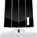 BASIKER Pillar Post Trim Fit for 2015 to 2021 Ford F150 Center Window Pillar Kit with Keypad, Door Window B Pillar Glossy Black Cover, Strong Toughness PC Material