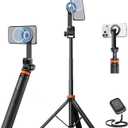 EUCOS 63" Magsafe Tripod, Tripod for iPhone & Magnetic Selfie Stick Tripod with Remote, Strong Magnetic Phone Holder for Magsafe, Extendable Phone Tripod Stand for iPhone/Android