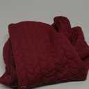 EXPAWLORER Textured Cable Knit Basic Dog Hoodie, Elevated Style Dog Sweater with Leash Hole and Pocket, Soft and Warm Pet Winter Coat, Cold Weather Clothes for Medium Dogs, Red,  (Back:14.6",Chest:23.2",Neck:17.3"))