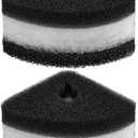 Pawfly 6 Pcs Replacement Filter Pads for 10-30 Gallon Corner Bio Sponge Filter, Aquarium Filter Media Sponge, White Black Bio Foam for Fish Tank Water Filtration