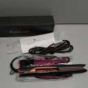 Annlary Hair Straightener 1 Inch Flat Iron and Curler 2 in 1 Titanium Ceramic Ionic Dual Voltage Straightener with Heat-Resistant Silicone, for Less Frizz, Shinier & Smoother