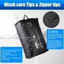 Vacuum Travel Bags with PumpElectric Wireless Air Pump, Double Layer Vacuum Seal Bags for Clothing Travel, 2PC Airless vacuum bags for travel with IP67 Waterproof (2PC+Pump)