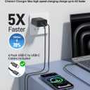 Super Fast Samsung Charger Type C, 2Pack Dual Port USB C Fast Charger Block with Long 60W 3/6/10/10FT USB C to C Cable for Samsung Galaxy S25/S25 Ultra/S25+/S24 Ultra /S24/S24+/S26/S23/iPhone 17
